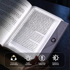 EGH Portable Clear LED Book Full Page Lights Illuminator Panel Plate Lamp Board Flat Book Light for Reading in Bed at Night