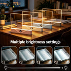 EGH Portable Clear LED Book Full Page Lights Illuminator Panel Plate Lamp Board Flat Book Light for Reading in Bed at Night
