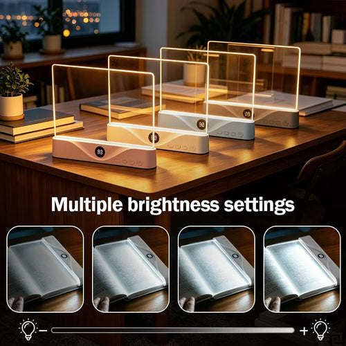EGH Portable Clear LED Book Full Page Lights Illuminator Panel Plate Lamp Board Flat Book Light for Reading in Bed at Night