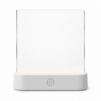 Quiet Glow LED reading panel on a white background, white base